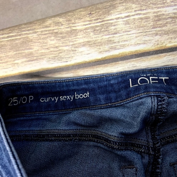 Ann Taylor LOFT Curvy Sexy Boot Cut Denim Jeans - Picture 5 of 7